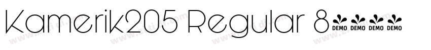 Kamerik205 Regular 8字体转换